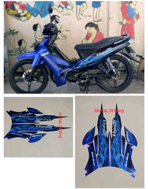 Stiker Striping Les Lis Bodi Motor Yamaha Vega R New Latin Tahun 2008