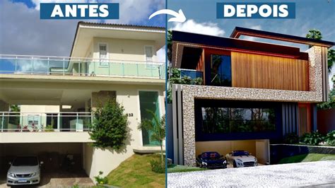 FACHADA ANTES E DEPOIS DO SIMPLES AO LUXO Retrofit De Fachada YouTube