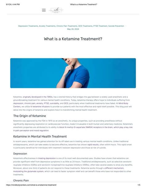 What Is A Ketamine Treatment Discover The Transformative Power Of