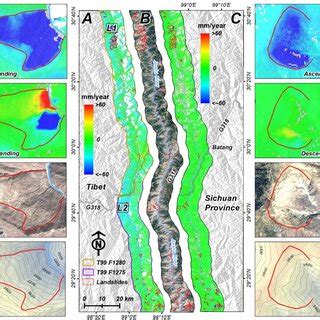 The LOS Velocity Of The Study Area And Optical Images A LOS Velocity