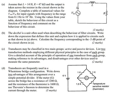 SOLVED 000 L A Assume That L 14 H R 47 K And The Output Is