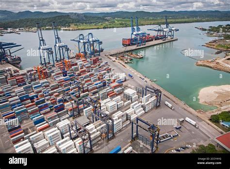 Balboa port in the Panama Canal, Colon province, Panama Stock Photo - Alamy