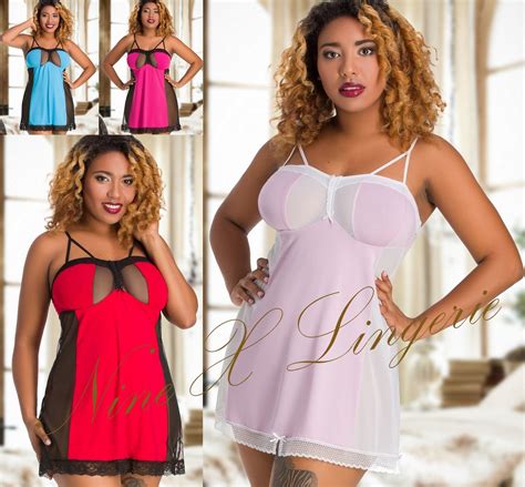 Nine X Womens Sleepwear Plus Size Lingerie S Xl Babydoll