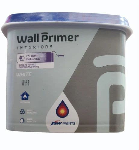 JSW Interior Wall Primer Paint Packaging Size 1 Liter At Best Price