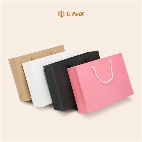 Custom Colorful Kraft Paper Carry Bag LiPack Packaging