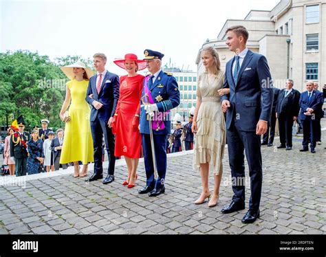 Brussel Belgien 21st July 2023 King Filip Queen Mathilde Crown