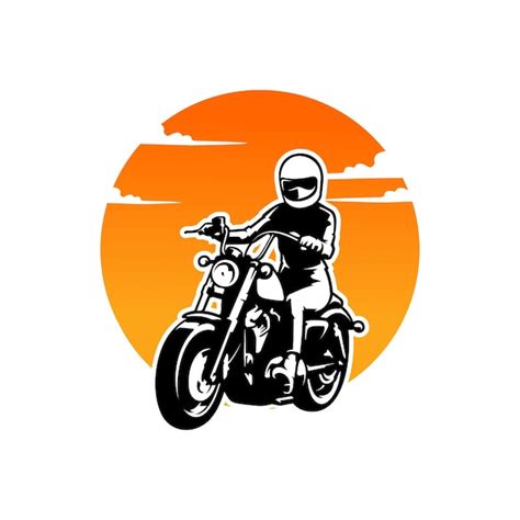 Premium Vector Biker Riding Motorcycle Illustration Vector Isolated