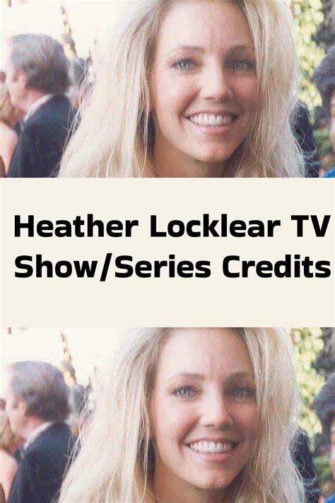 Heather Locklear TV Show/Series Credits | Heather locklear, Tv shows ...