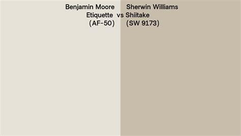 Benjamin Moore Etiquette AF 50 Vs Sherwin Williams Shiitake SW 9173