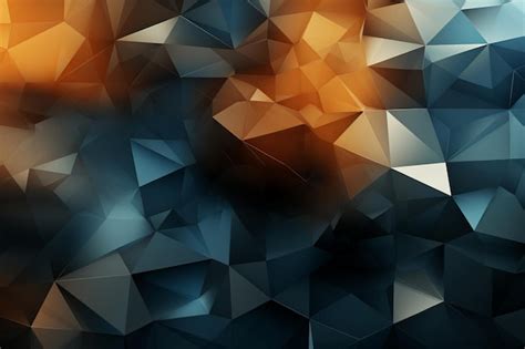 Premium Photo Abstract Background With Orange Blue And Black Triangles