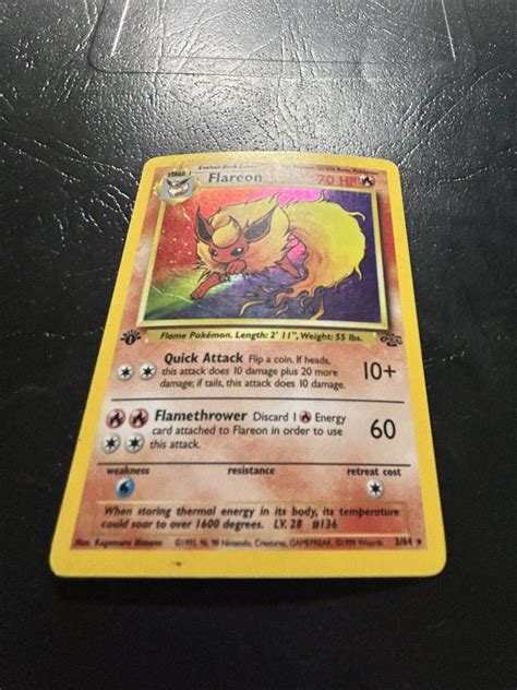 St Edition Flareon Jungle Holo Rare Pokemon Card Ebay