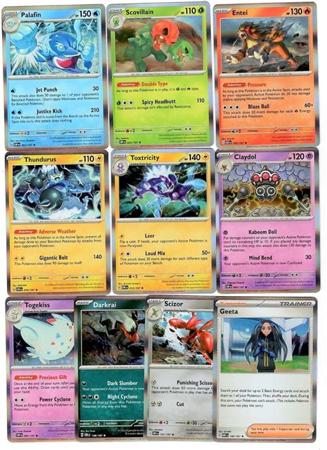 Pokemon Holo Rare Complete Set Of 10 Obsidian Flames