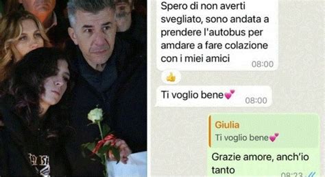 Giulia Cecchettin papà Gino pubblica l ultima chat con la figlia