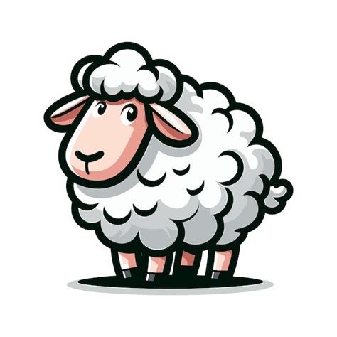 Premium Vector Cartoon Sheep Vector Illustration