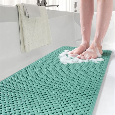 "SIXHOME Non Slip Safety Shower Mat for Tub, 14""x27"", Suction Cups ...