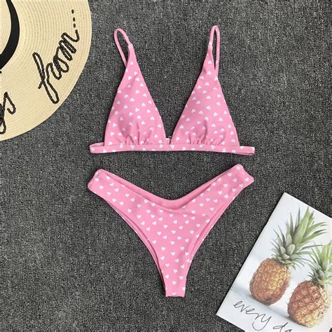 Sexy Bikini Women Pink Swimwear Female Swimsuit Two Pieces Bikini