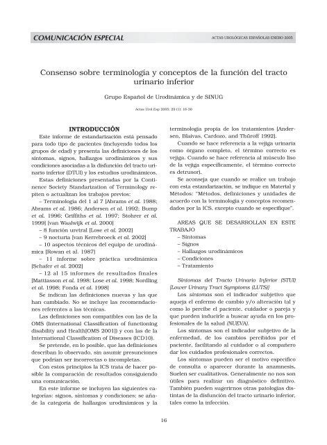 Consenso Sobre Terminolog A Y Conceptos De La Funci N Del Tracto