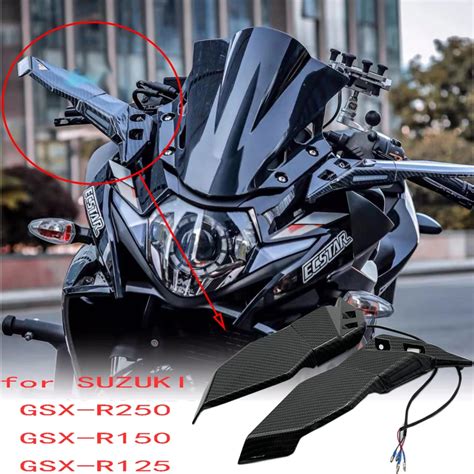 Motorcycle Modified Rearview Mirrors Wind Wing Adjustable Rotating Side