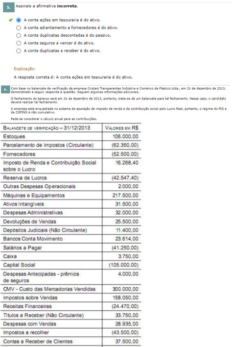 Teste De Conhecimento Contabilidade Geral Contabilidade Geral