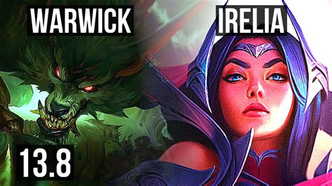 WARWICK Vs IRELIA TOP Rank 5 Warwick 6 1 5 6 Solo Kills 300