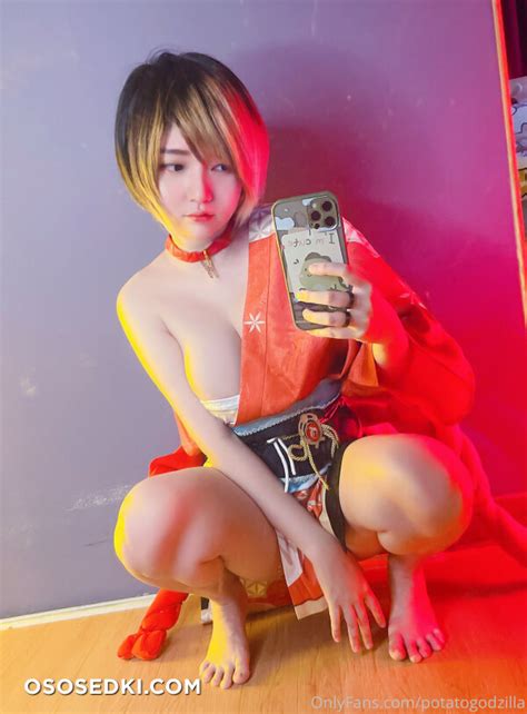 Potato Godzilla Yoimiya Naganohara Genshin Impact Naked Cosplay