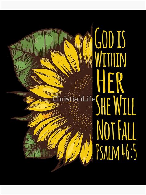 God Is Within Her She Will Not Fall Psalm 465 Christian Quote