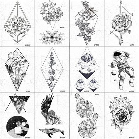 Vankirs Tatuajes Florales Geom Tricos En D Para Hombres Tatuaje