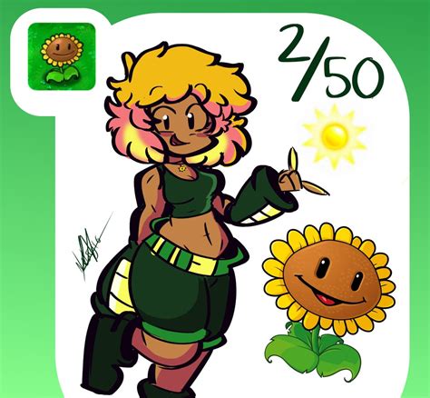 All Pvz Plants As Girls Sunflower Rplantsvszombies