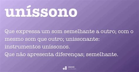 O Que Significa Uníssono