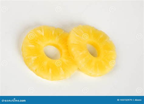 Two Slices Of Pineapple Stock Image Image Of Exotic 103732979