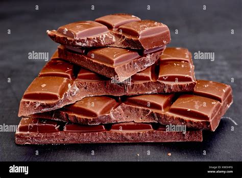 A studio photo of a block of chocolate Stock Photo - Alamy