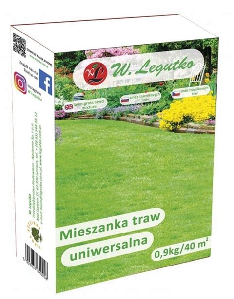 Mieszanka Traw Gazonowych Uniwersalna Polskie Nasiona Plumeria Pl