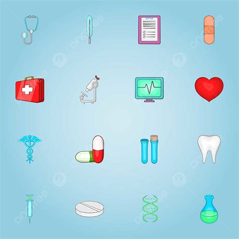 Medicine Cartoon Vector Art Png Medicine Icons Set Cartoon Style