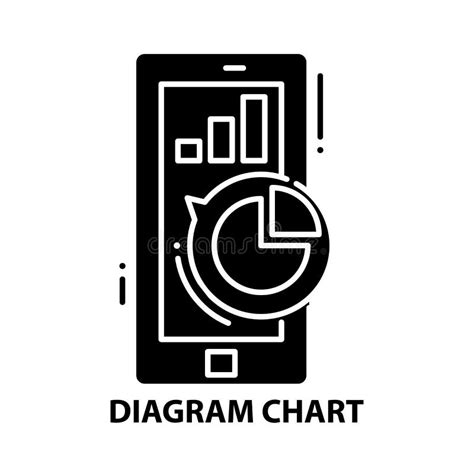 Het Zwarte Vectorteken Van Het Diagram Pictogram Met Editable