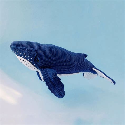 Crochet pattern blue whale. Realistic stuffed animal. | Inspire Uplift