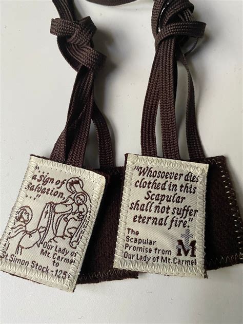 Traditional Catholic Brown Scapular 100 Wool Etsy