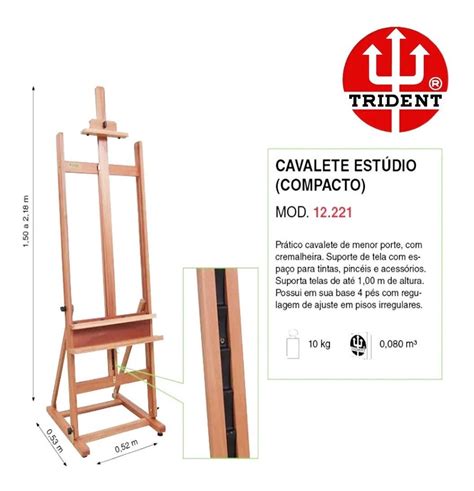 Cavalete Para Pintura Trident Est Dio Compacto Modelo