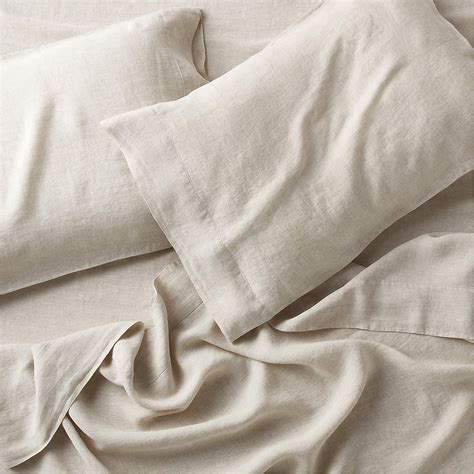 New Natural European Flax Certified Linen Warm Natural Bed Sheet Sets