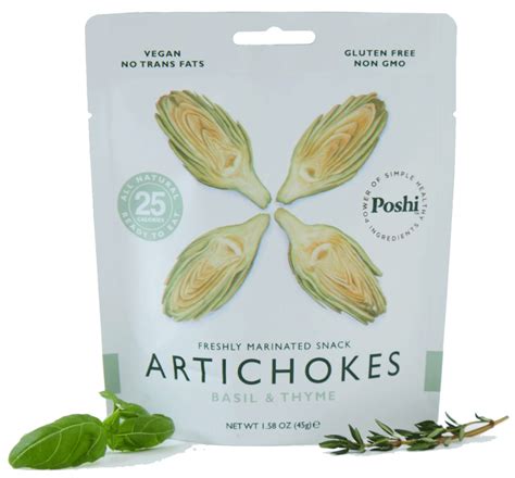 Poshi Artichokes Basil & Thyme for Truly Healthy Office Snacks