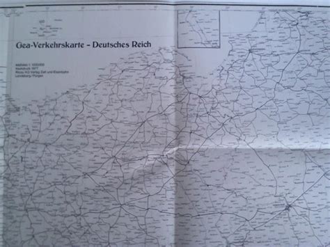 Gea Verkehrskarte Deutsches Reich Von Deutsche Reichsbahn Celler