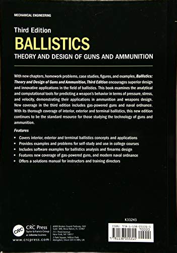 Ballistics Theory And Design Of Guns And Ammunition Third Edition