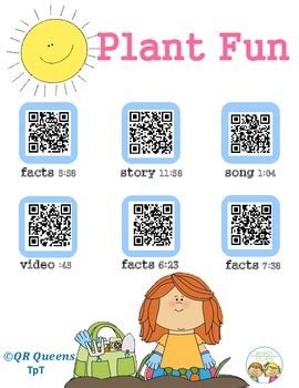 Plant Fun using QR Codes by QR Queens | Teachers Pay Teachers