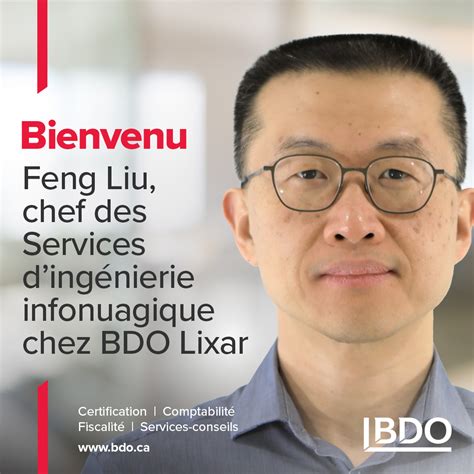 Bdo Canada On Twitter Nous Sommes Heureux Daccueillir Feng Liu