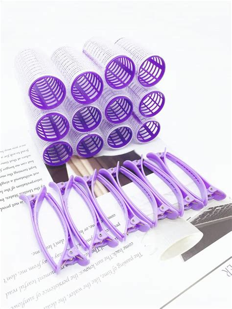 Juego de rulos para el cabello con agarre automático juego de 12 rulos