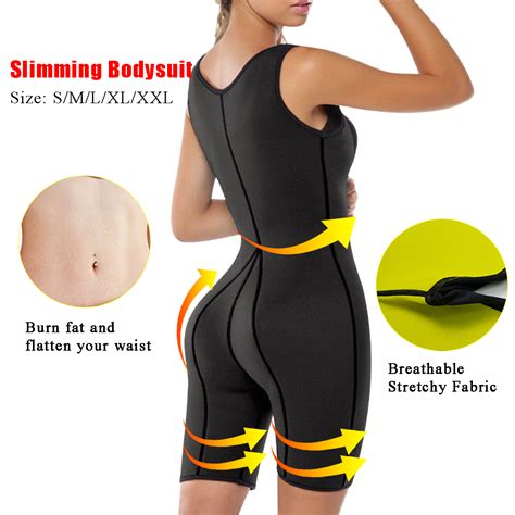 New Women Neoprene Sauna Suit Full Body Shaper Ultra Sweat Fitness Yoga