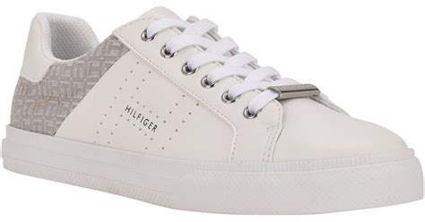 Tommy Hilfiger Logo Panel Fashion Sneaker In White Lyst