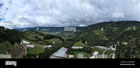 Aerial View Of The Copey Winery Estates In Copey De Dota Costa Rica