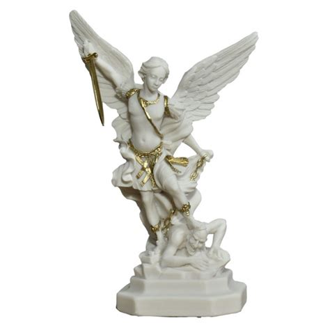 Saint St Michael Archangel Defeated Lucifer Greek Statue Sculpture Figure