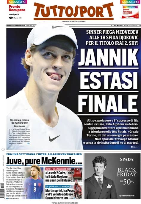 Revue De Presse Italienne Du 19 Novembre 2023 Tuttosport Corriere