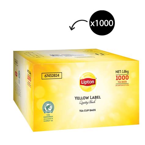 Lipton Yellow Label Quality Black Tagged Tea Bags Carton Winc